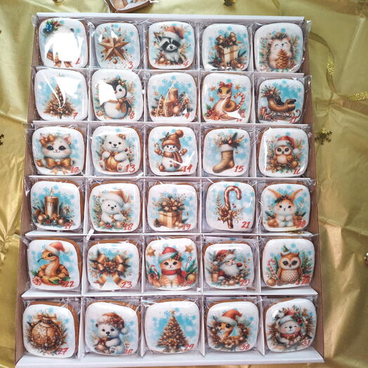 Адвент календарь из пряников