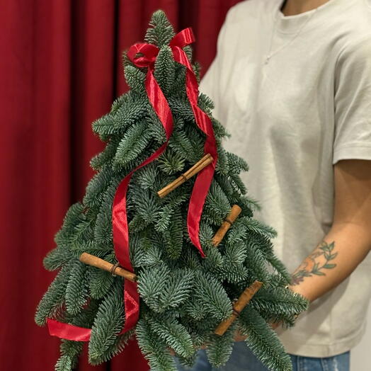 Елка из лапника с корицей