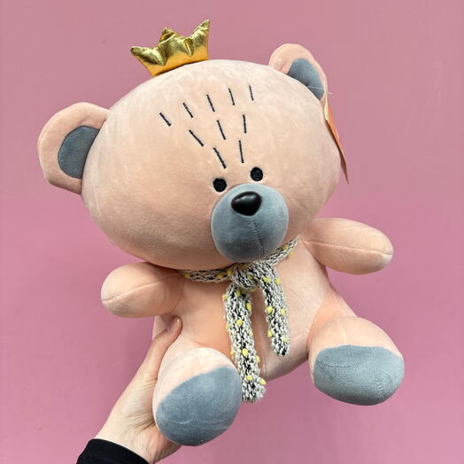 Мягкая игрушка Миша с короной