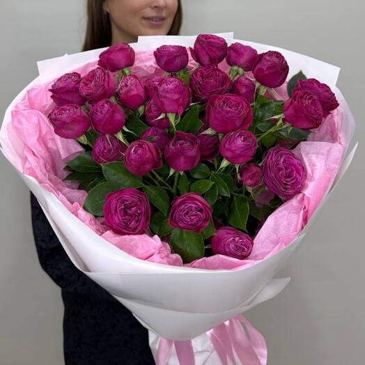 Букет   Кустовая розовая Роза 🌹