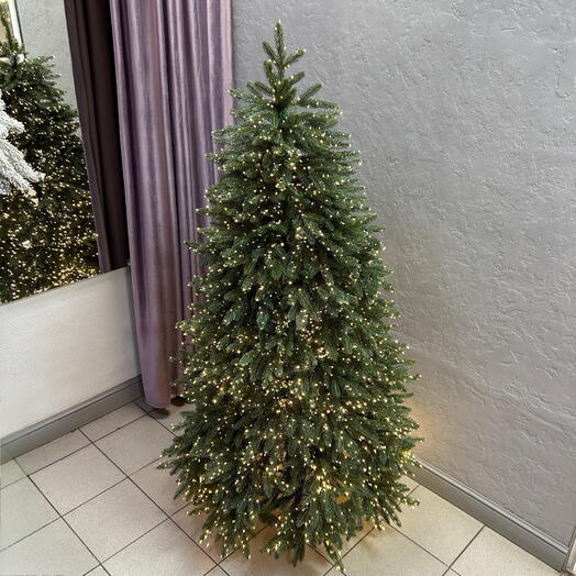 Ёлочка 180 см искусственная украшенная огоньками