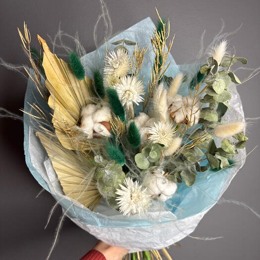 Зимнее очарование - букет из сухоцветов