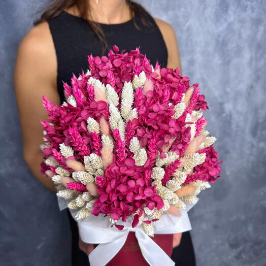 Композиция из сухоцветов Бордо