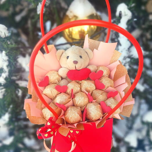 Сумочка-комплимент "Влюблённый мишка"