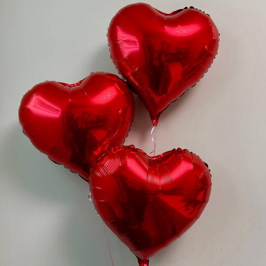 Фонтан из 3 Шаров сердец