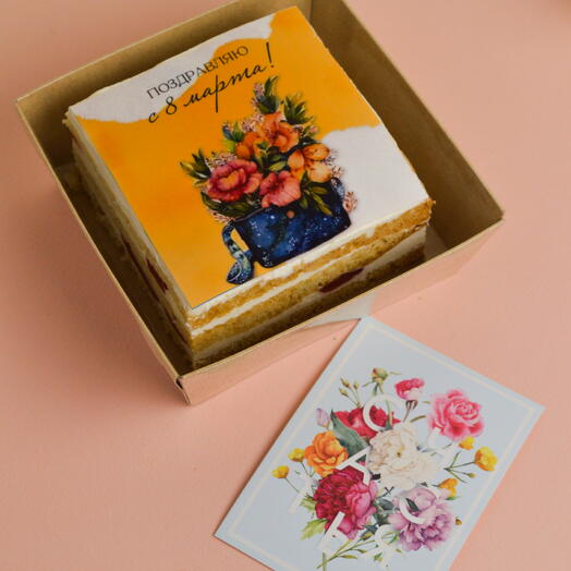 Торт-открытка "Вишенка" к 8 марта 🌷