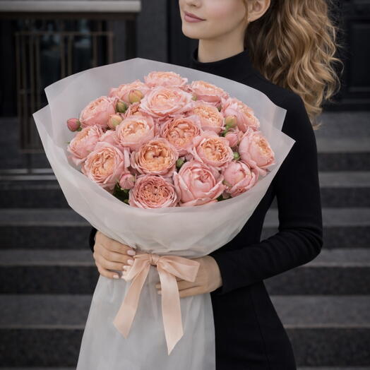 Кустовая пионовидная роза Джульетта