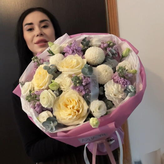 Нежный евробукет троечка