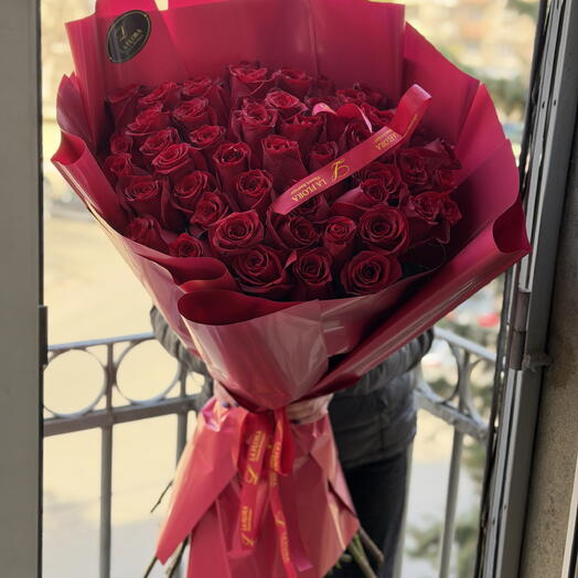 51 red roses🌹Красные розы