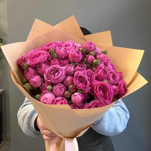 Монобукет из кустовых роз🌸