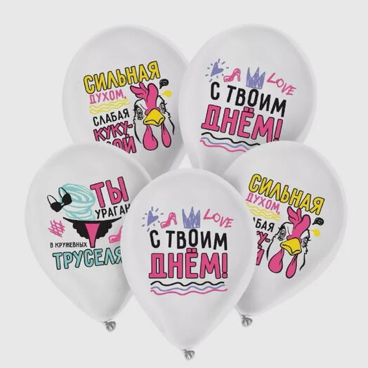 Набор шаров с днем рождения