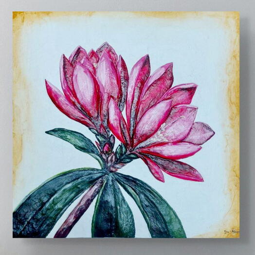 Магнолия — фактурная картина маслом в современном стиле /Textured Magnolia Oil Painting – Modern Floral Botanical Wall Art