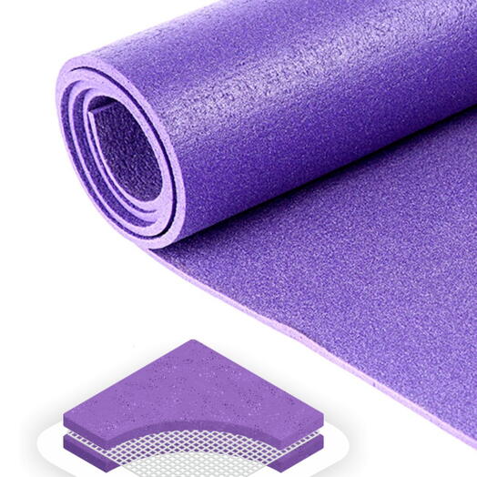 Коврик для йоги и фитнеса RamaYoga Yin-Yang PRO, фиолетовый, размер 185 х 80 х 0,45 см
