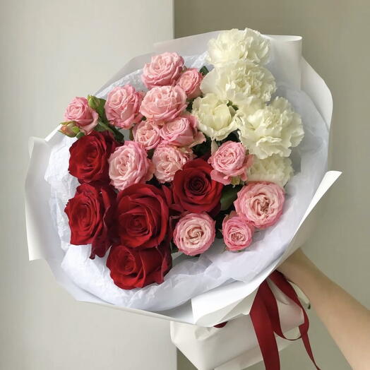 Роскошный букет с пионовидными розами 🌹😍