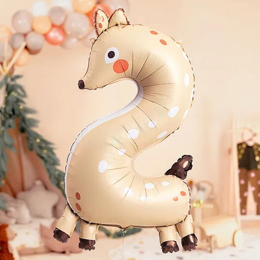 Воздушный шар-цифра «2» Олень (Party Deco)