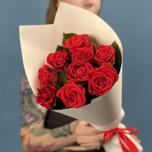 Букет из 9 ажурных роз