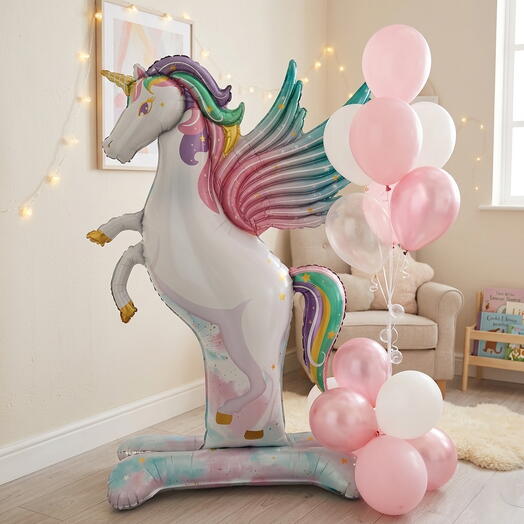 Majestic Standing Winged Unicorn Balloon Set