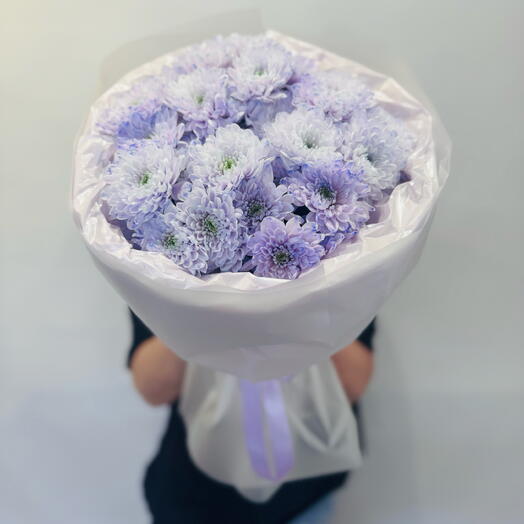 «Сиреневое облачко» 💜 Букет из 5 кустовых веточек хризантема Алтай премиум