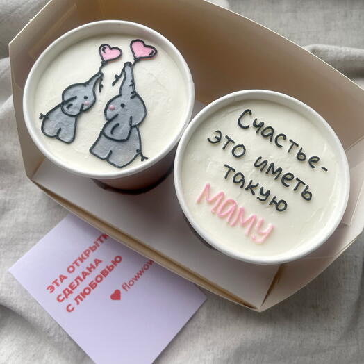 Торты в стаканах Счастье - иметь такую маму