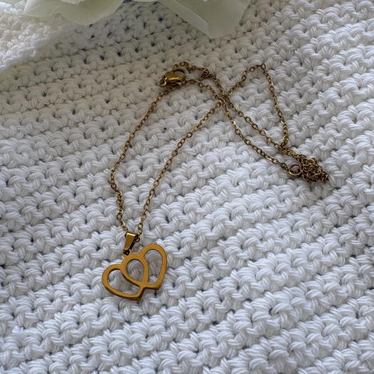 double heart pendant