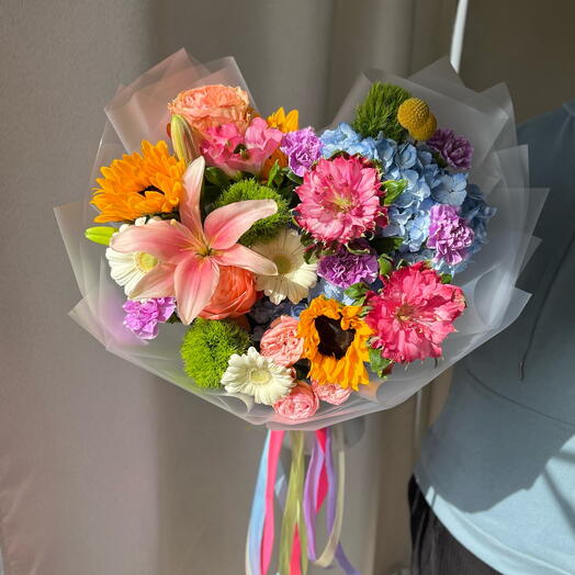 Дофаминовый букет из сочных цветов 🌸️