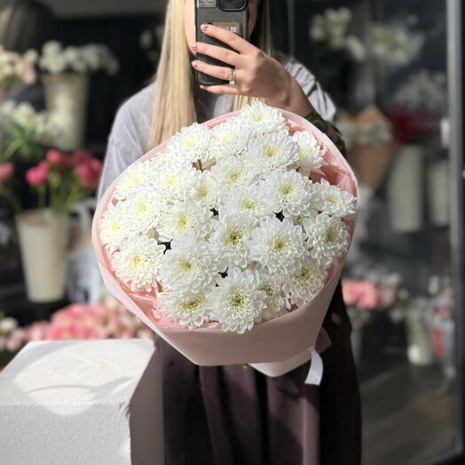 Белоснежная стойкая хризантема
