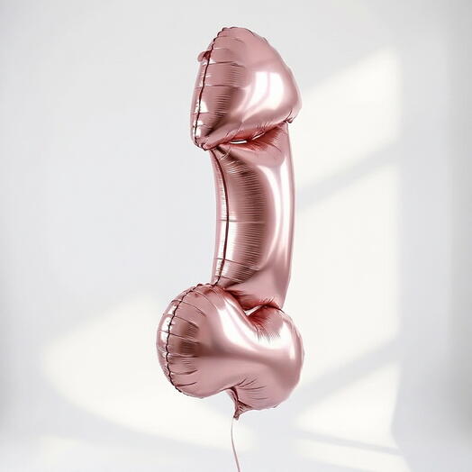 Фольгированный шар-фигура 18+ «Мистер Пи-Пи» (Розовое золото) Party Deco