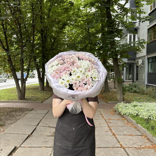 Букет в бело-розовой гамме
