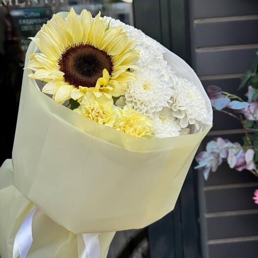 Букет с подсолнухом🌻