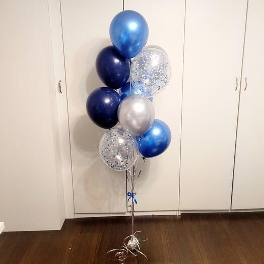 A set of balls in the blue scale of Sea happiness 10 pcs