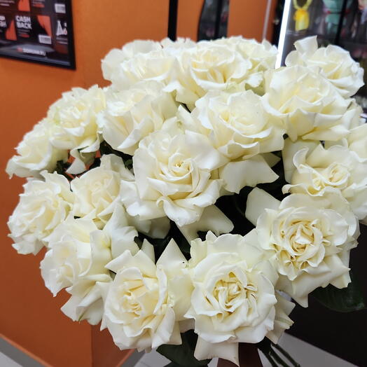 21 белая французская роза