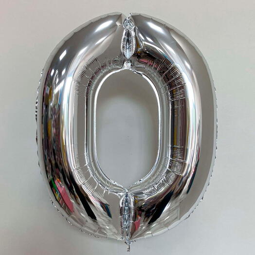 Шар фольгированный цифра "0"