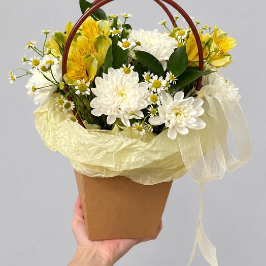 Корзина цветов «Солнечное утро»