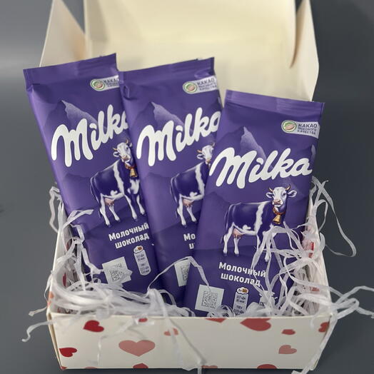 Сладкий бокс «Milka Трио» с молочным шоколадом