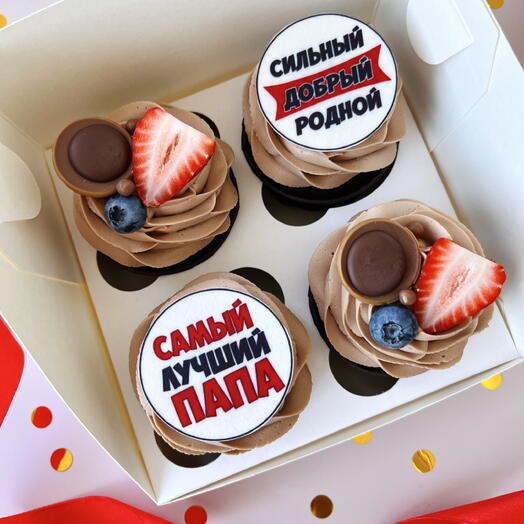 Капкейки шоколадные для папы