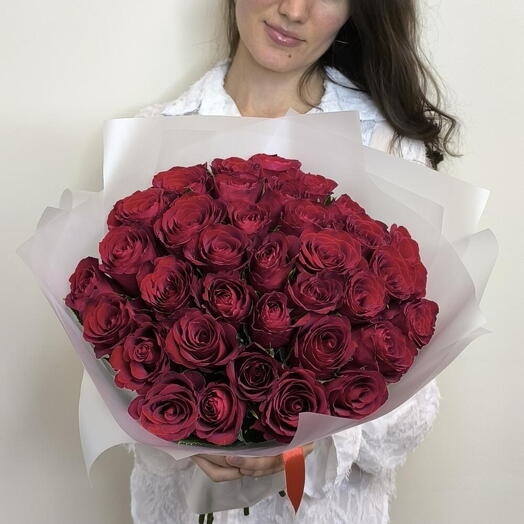 Букет из 35 красных роз 🌹