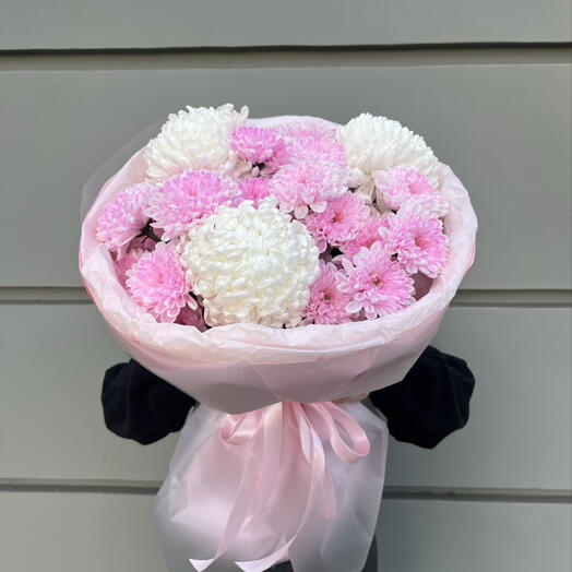 Розовые хризантемы сладкая вата 💕