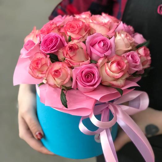 Коробочка с розами 25шт