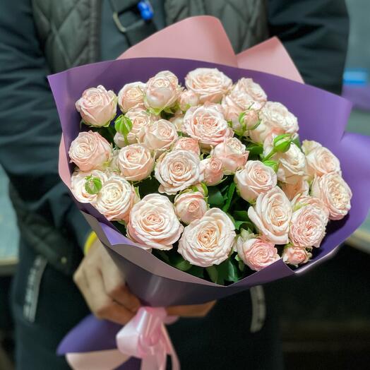 Rosas arbustivas en forma de peonía en paquete