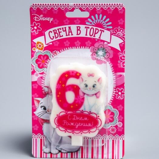 Свеча в торт Дисней 6 "С Днем Рождения", Коты аристократы