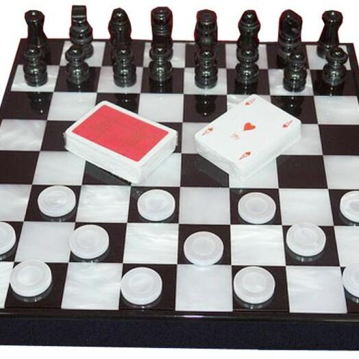 Набор шахматы, шашки, карты Renzo Romagnoli "Sempione Grande", Хендмейд ...