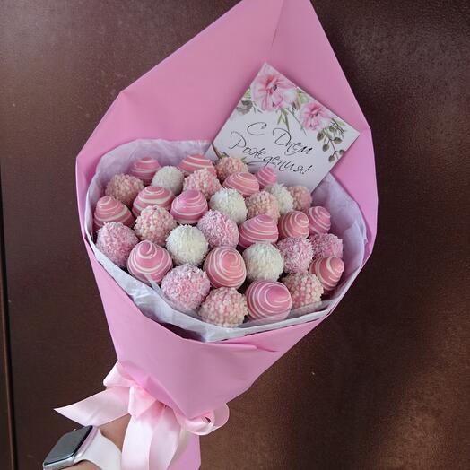 Клубничный букет Pink 🍓