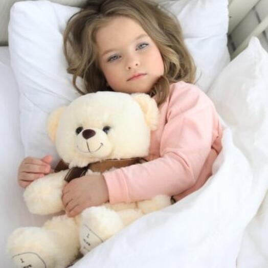 Teddy bear 50cm I love you milk