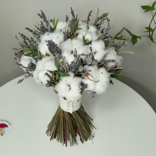 Wedding bouquet of dried flowers