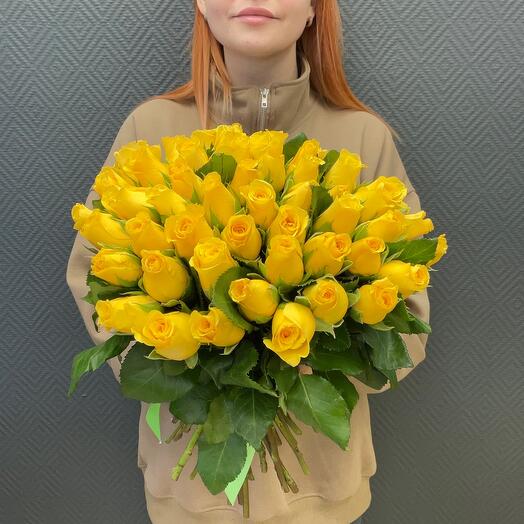 Букет 51 Жёлтая Роза