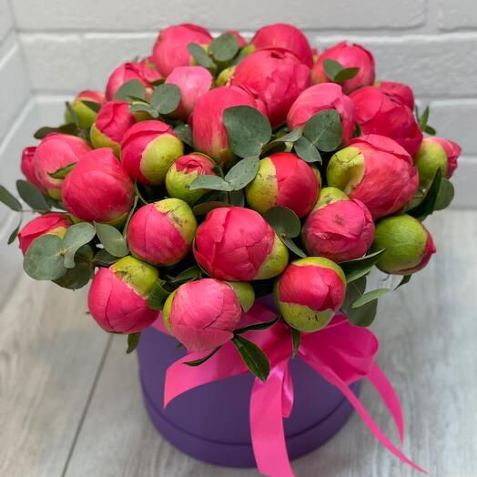 Peony in a box