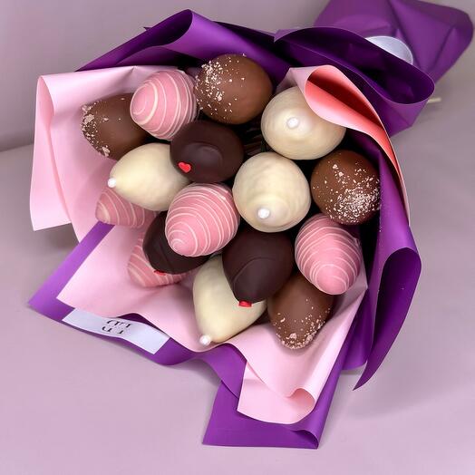 Букет «Микс» из клубники в шоколаде