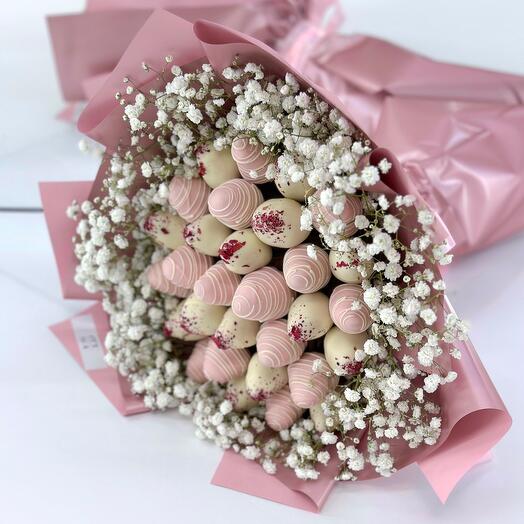 Букет «Нежность» из клубники в шоколаде