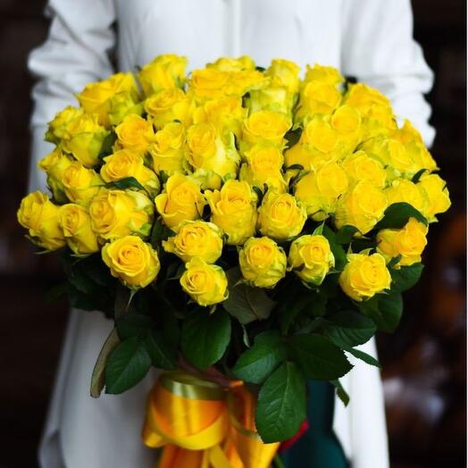 51 Yellow Roses Bouquet