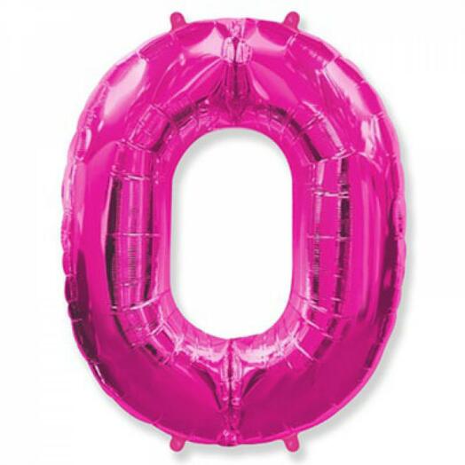 Шар фольгированный цифра "0"